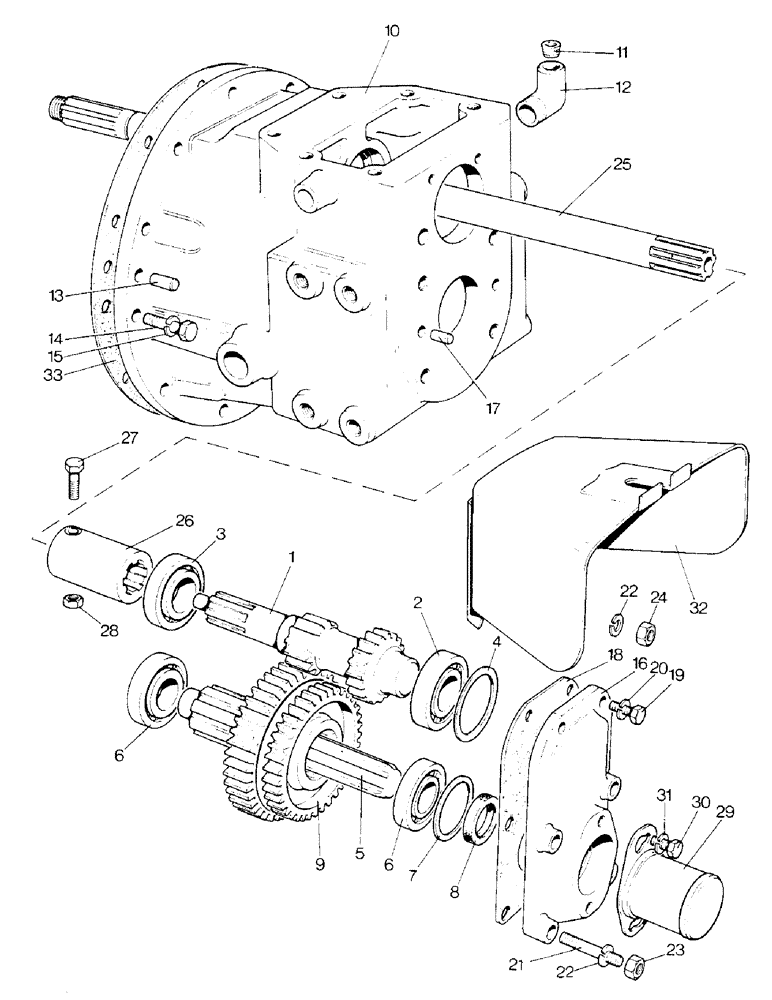 Схема запчастей Case IH 1390 - (F-05) - POWER TAKE-OFF UNIT, 1390 TRACTOR (01) - POWER TAKE OFF