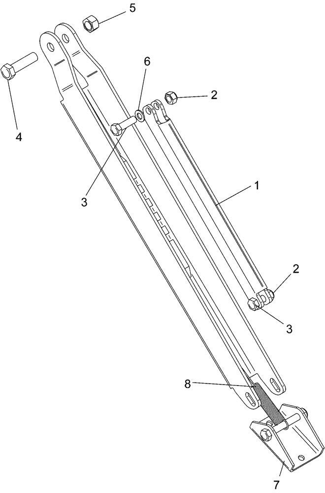 Схема запчастей Case IH L750 - (39.129.AH[02]) - STABILIZER LEG (39) - FRAMES AND BALLASTING