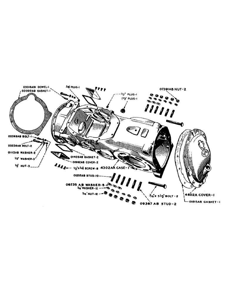 Схема запчастей Case IH DC-SERIES - (068) - TRANSMISSION CASE, D, DC, DO, DV (06) - POWER TRAIN