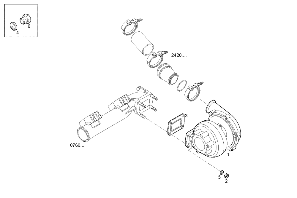 Схема запчастей Case IH FVAE2884X B200 - (2400.289/01) - TURBOCHARGER 