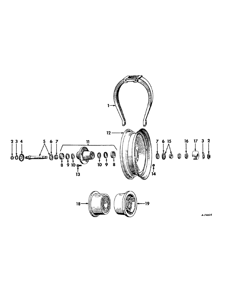 Схема запчастей Case IH 2826 - (14-15) - SUSPENSION, SINGLE FRONT WHEEL, FARMALL TRACTORS Suspension