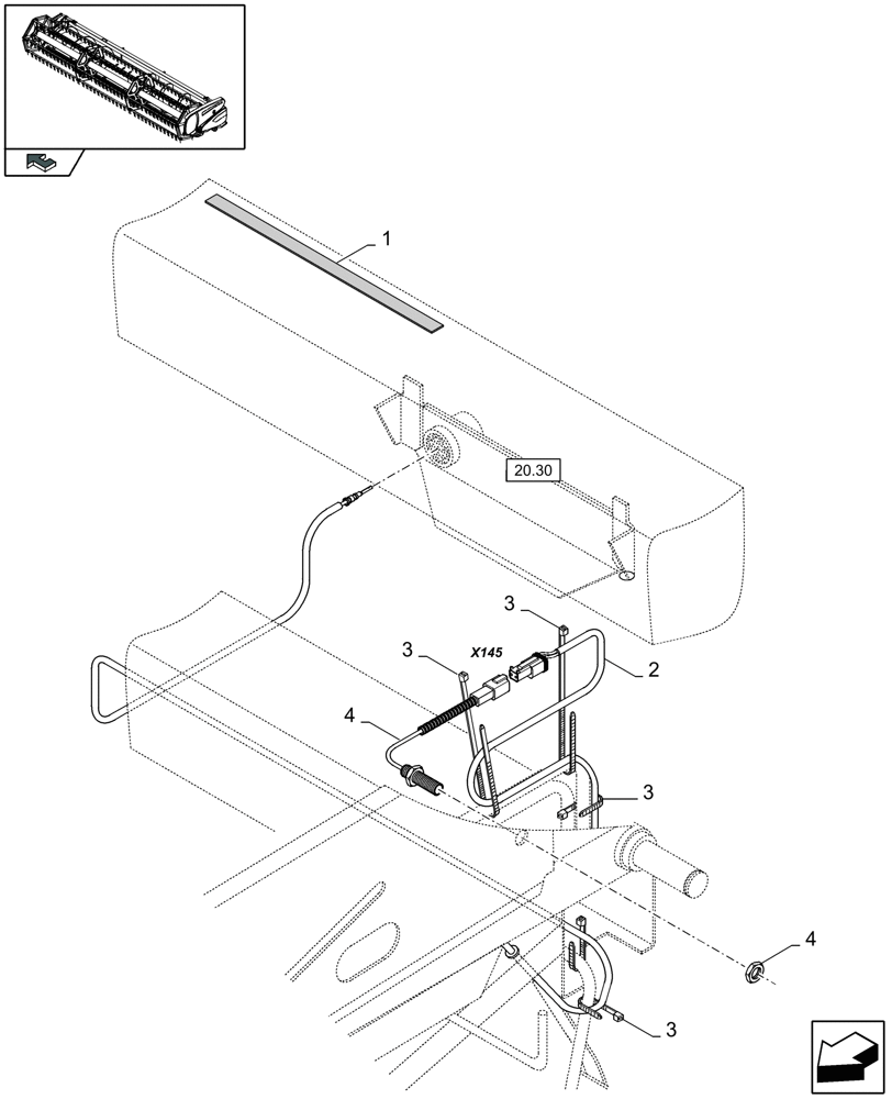 Схема запчастей Case IH 2030 - (20.03[01]) - REEL SYNCHRONISATION (20) - HEADER