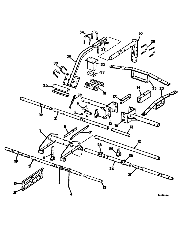 Схема запчастей Case IH 480 - (S-23) - MULCHER ATTACHMENT, MACHINES BUILT PRIOR TO 1971 