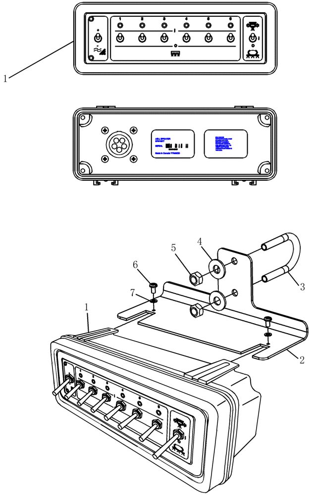 Схема запчастей Case IH 100 - (55.510.02) - ELECTRICAL - SWITCH UNIT (55) - ELECTRICAL SYSTEMS