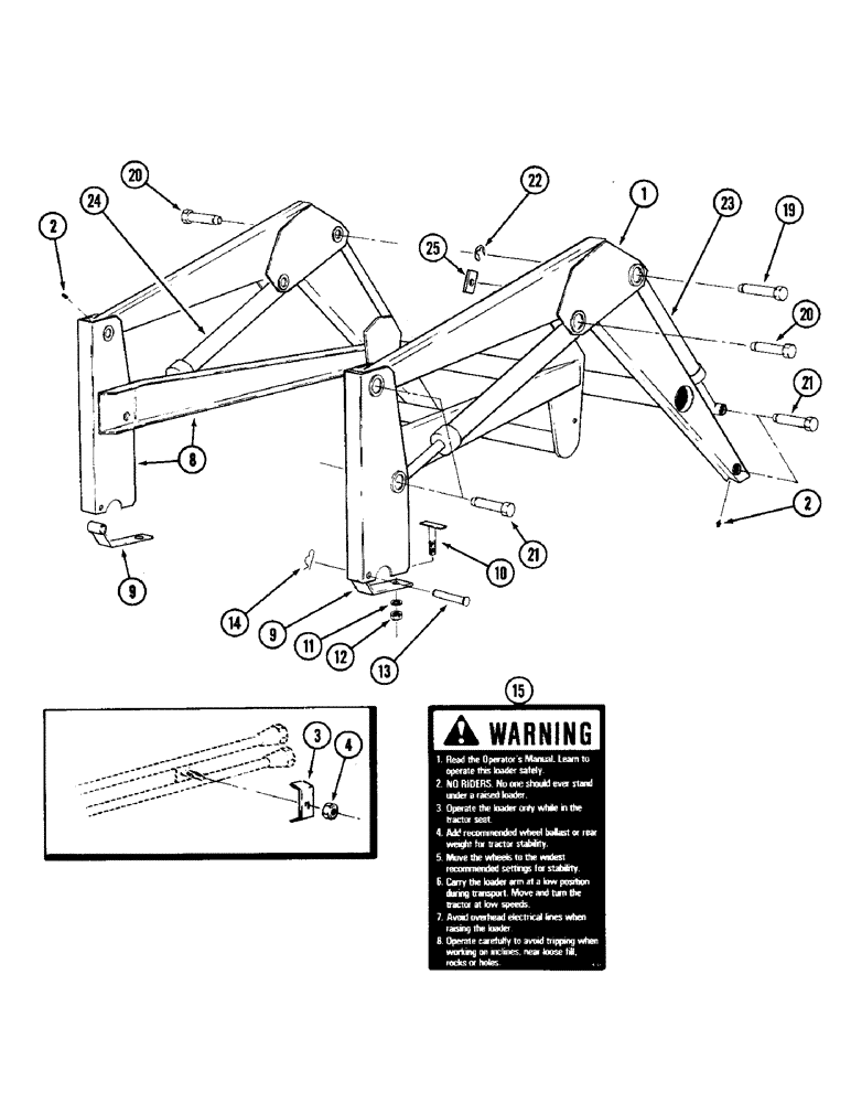 Схема запчастей Case IH 7QA - (9-04) - BOOM AND SUPPORT, 7QA LOADER (09) - CHASSIS/ATTACHMENTS