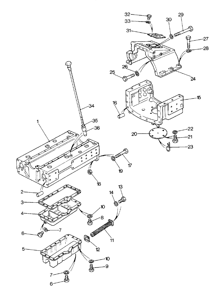 Схема запчастей Case IH 1690 - (M01-3) - FRONT MAIN FRAME AND CLUTCH HOUSING, MFD MODEL, POWER SHIFT, SYNCHROMESH (12) - FRAME