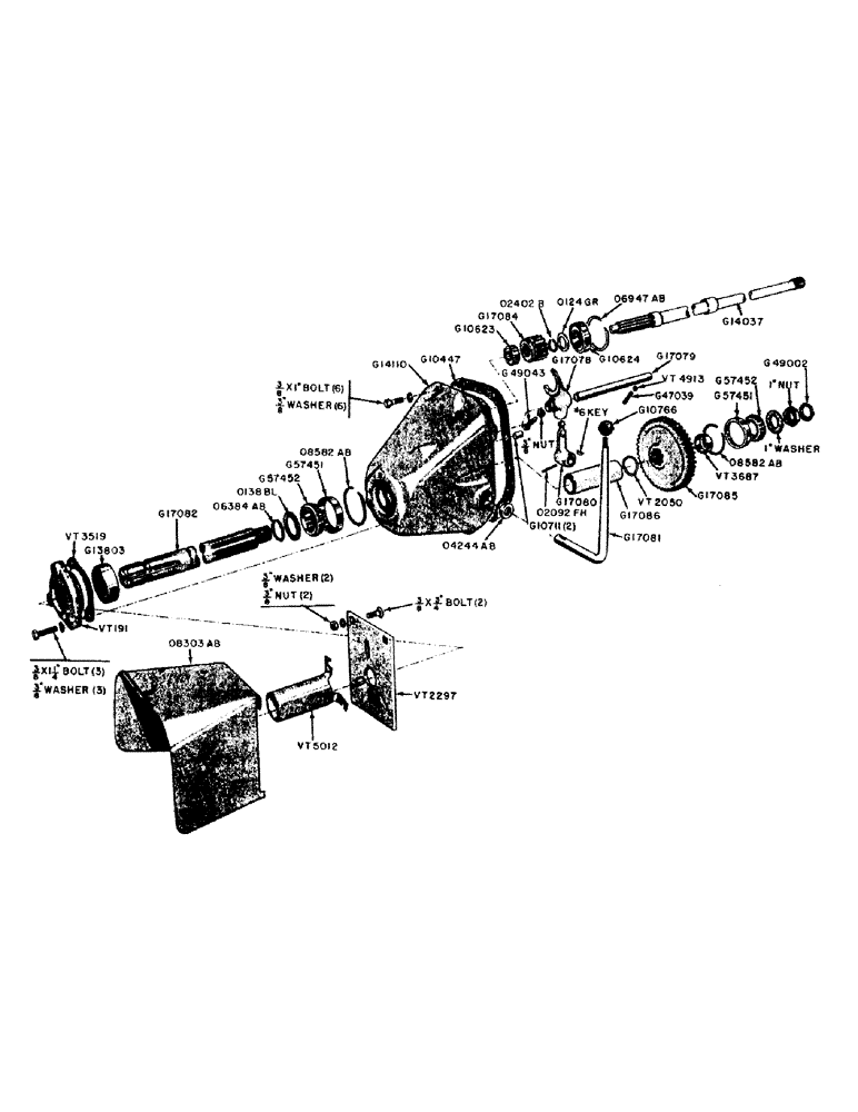 Схема запчастей Case IH 600B-SERIES - (098) - PTO ASSEMBLY, 510B AND 511B TRACTORS (06) - POWER TRAIN