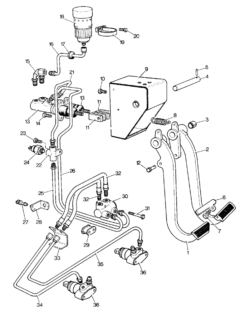 Схема запчастей Case IH 996 - (G02-1) - BRAKES, HYDRAULIC BRAKING SYSTEM, 990Q, 995Q, 996Q, 990SK, 995SK, 996SK (5.1) - BRAKES