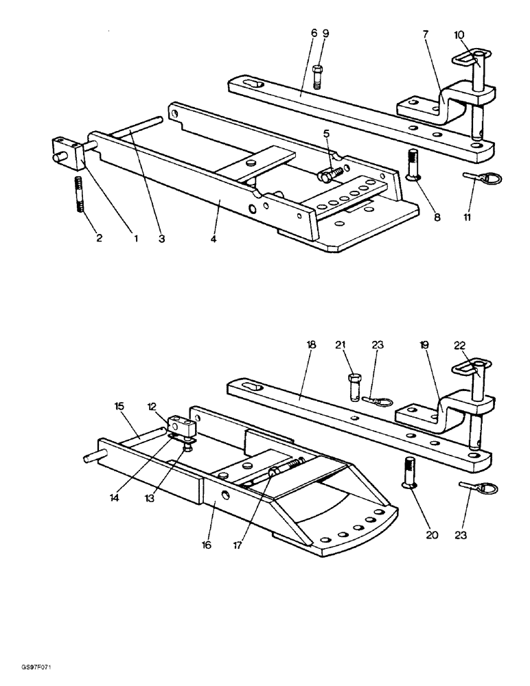 Схема запчастей Case IH 885N - (9-02) - UNIVERSAL DRAWBAR (09) - CHASSIS/ATTACHMENTS