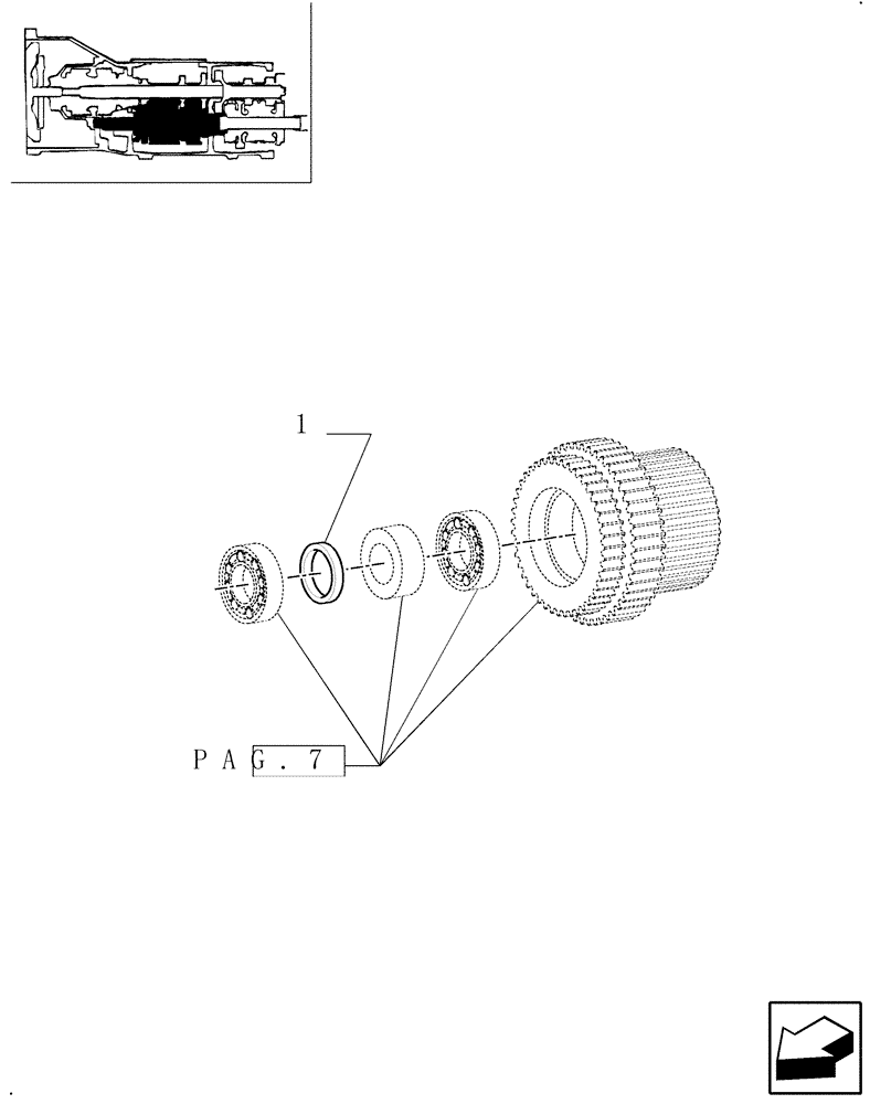 Схема запчастей Case IH MXM190 - (1.28.7/01[09]) - CLUTCH ENGAGEMENT (03) - TRANSMISSION