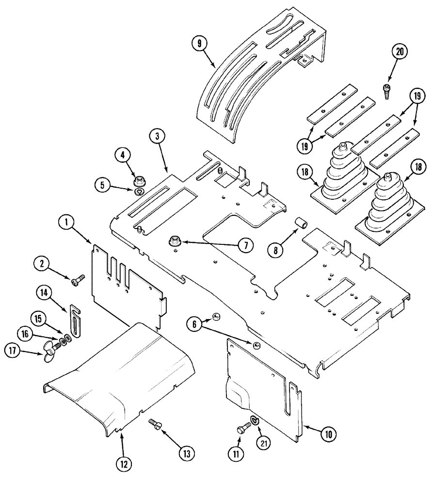 Схема запчастей Case IH C60 - (09-11) - PLATFORM (09) - CHASSIS/ATTACHMENTS