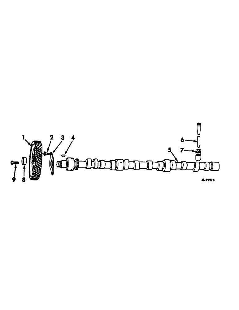 Схема запчастей Case IH V-304 - (A-04) - CAMSHAFT GEAR AND RELATED PARTS 