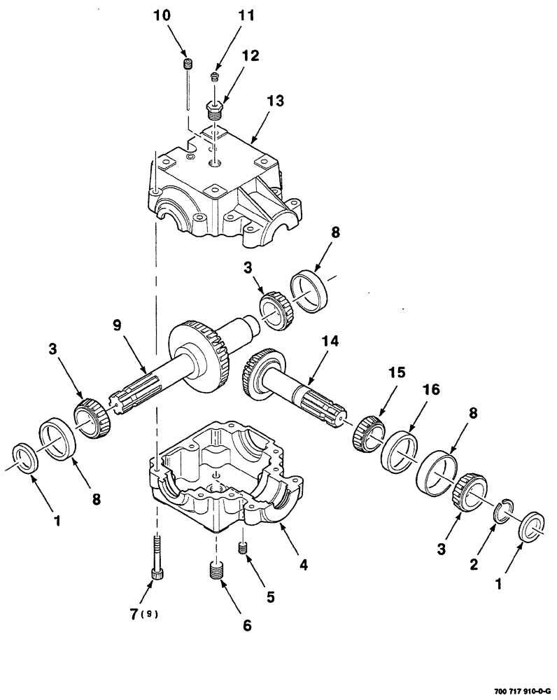 Схема запчастей Case IH RS561 - (02-008) - GEARBOX ASSEMBLY Driveline