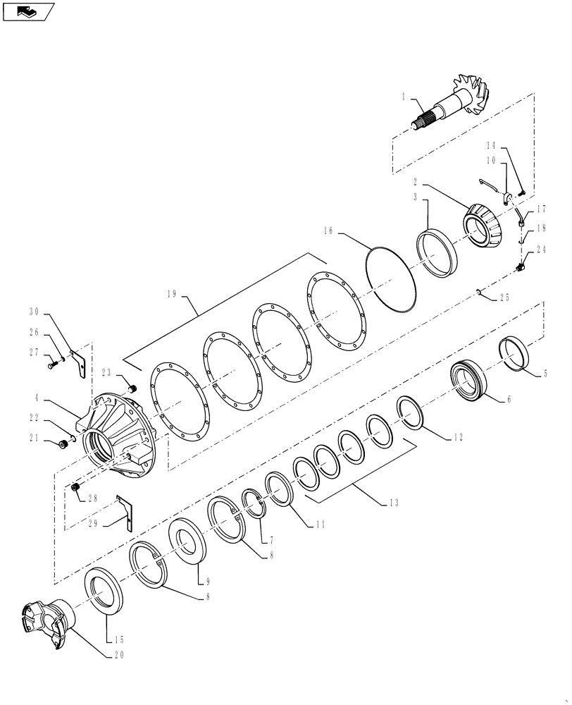 Схема запчастей Case IH QUADTRAC 500 - (25.100.09) - 500 SERIES AXLE - FRONT COVER - STEIGER 500HD & 550, QUADTRAC 450 & 500 (25) - FRONT AXLE SYSTEM