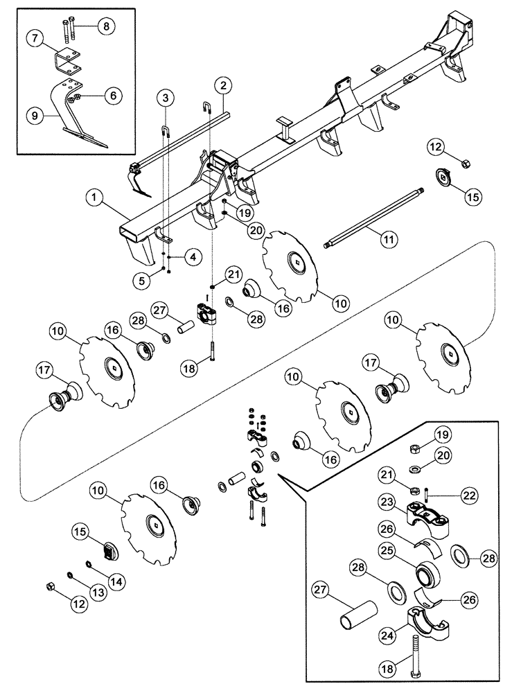 Схема запчастей Case IH RMX790 - (75.200.20) - PLOWING FOLDING LH REAR WING DISK GANG PARTS (09) - CHASSIS/ATTACHMENTS