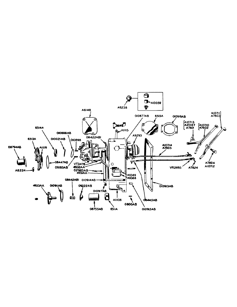 Схема запчастей Case IH 800 - (184) - MAIN HOUSING FOR PTO AND HYDRAULIC PUMP (06) - POWER TRAIN