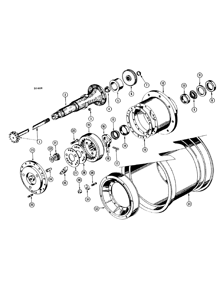 Схема запчастей Case IH 1010 - (276) - MAIN AXLE AND HOUSING, RICE WHEEL COMBINES (25) - FRONT AXLE SYSTEM