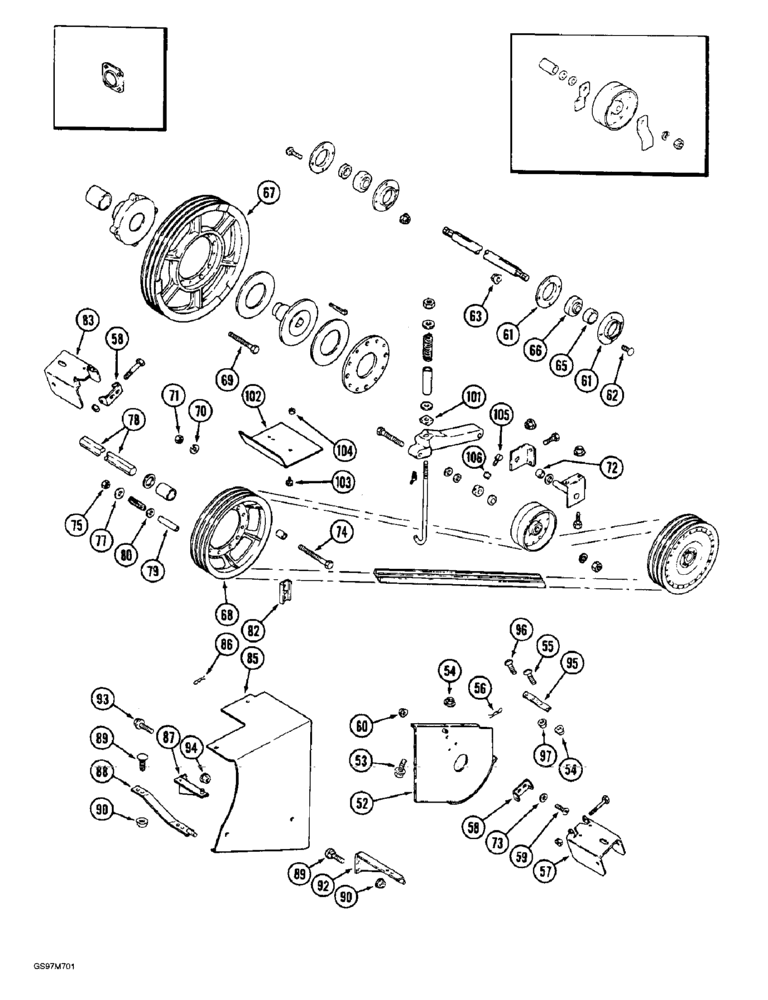 Схема запчастей Case IH 1660 - (9A-26) - FEEDER, JACKSHAFT DRIVE (CONTD) (13) - FEEDER