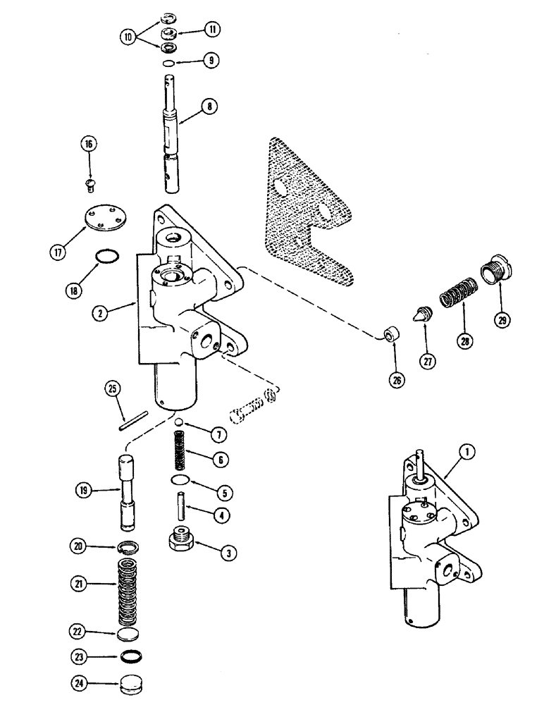 Схема запчастей Case IH 1370 - (158) - P.T.O. AND CLUTCH REGULATOR VALVE ASSEMBLY (06) - POWER TRAIN