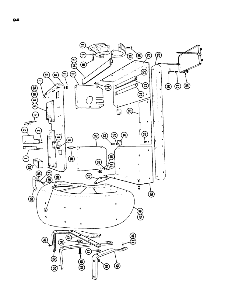 Схема запчастей Case IH 930-SERIES - (094) - FENDERS AND PLATFORMS (09) - CHASSIS