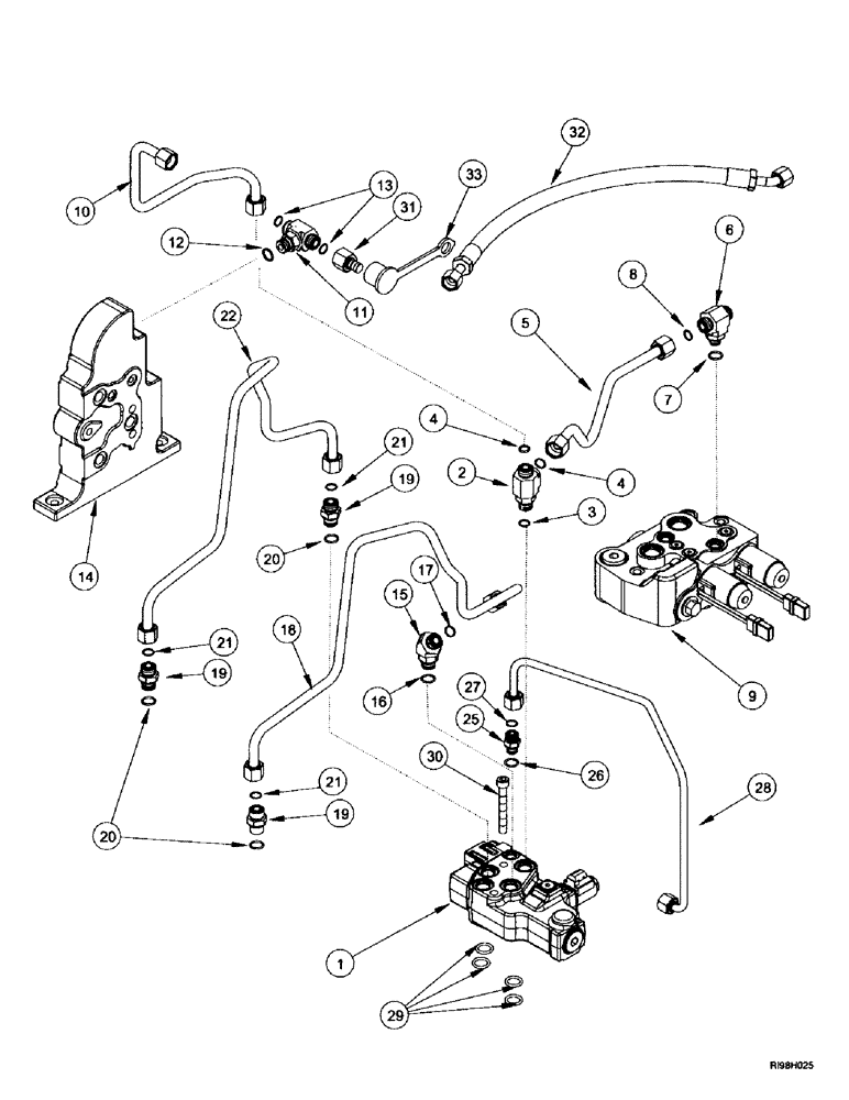 Схема запчастей Case IH MX200 - (8-032) - HYDRAULIC SYSTEM, POWER TAKE-OFF (08) - HYDRAULICS