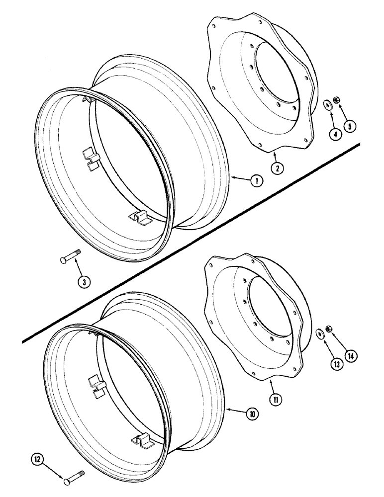 Схема запчастей Case IH 2096 - (5-140) - FRONT WHEEL, MFD TRACTORS (05) - STEERING