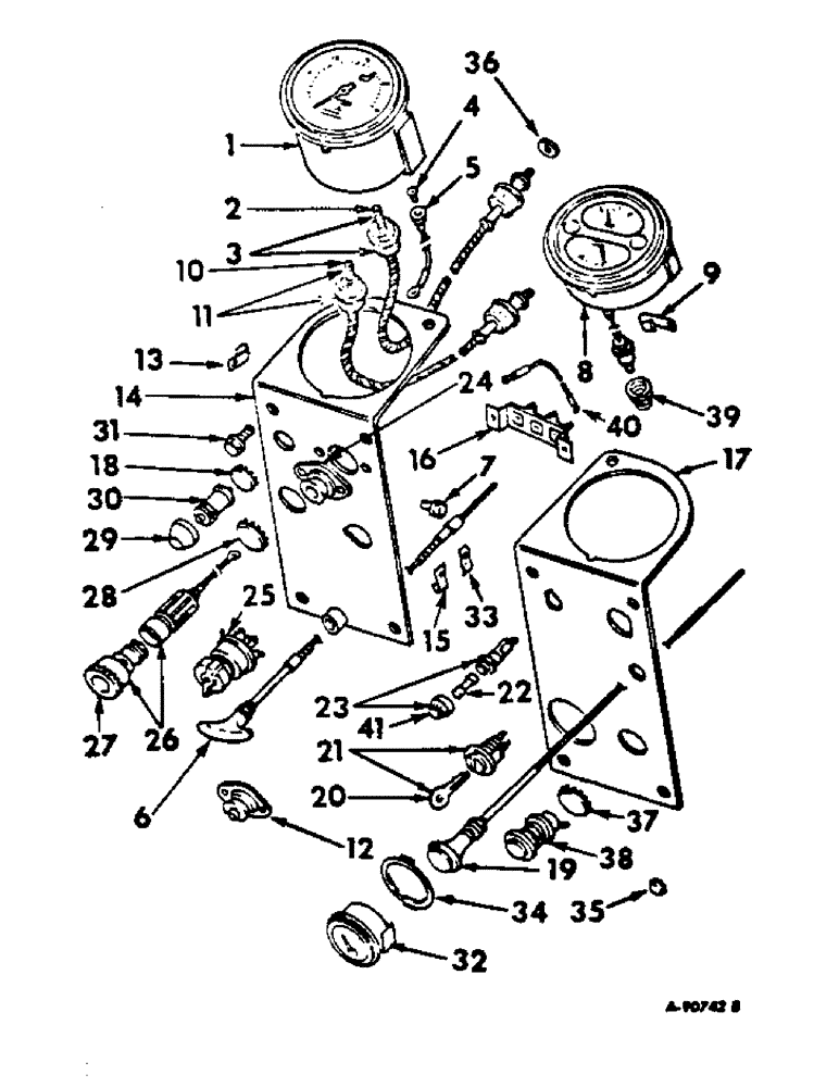 Схема запчастей Case IH 544 - (H-02) - CONTROLS, ENGINE CONTROLS AND INSTRUMENTS, FARMALL TRACTORS Controls