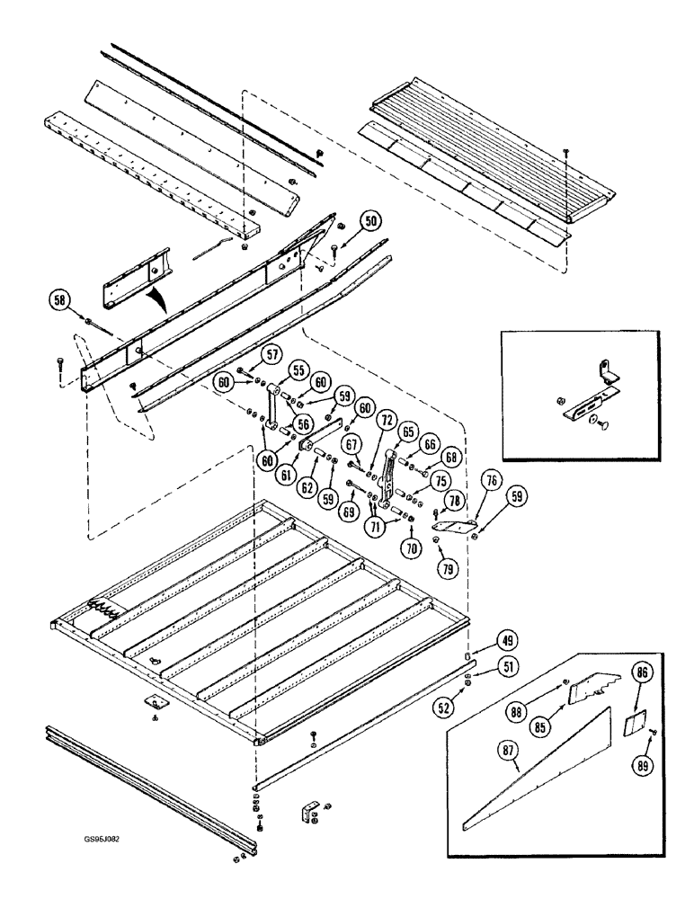 Схема запчастей Case IH 1682 - (9-110) - SHOE CHAFFER SIEVE (CONTD) (09) - CHASSIS ATTACHMENTS