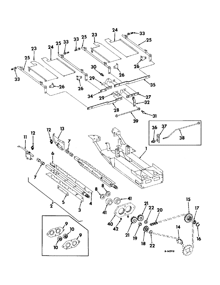 Схема запчастей Case IH 228 - (A-14) - STALK ROLL FRAME, ROLLS AND DRIVE (58) - ATTACHMENTS/HEADERS