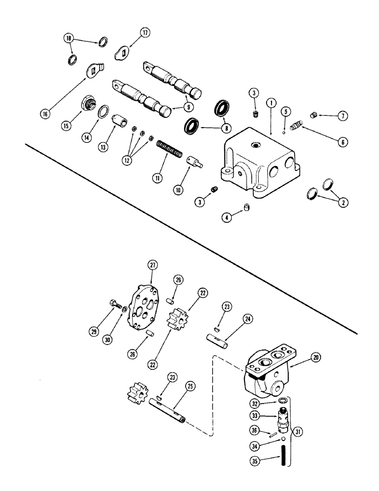 Схема запчастей Case IH M570 - (052) - VALVE, TORQUE CONVERTER DRIVE (06) - POWER TRAIN