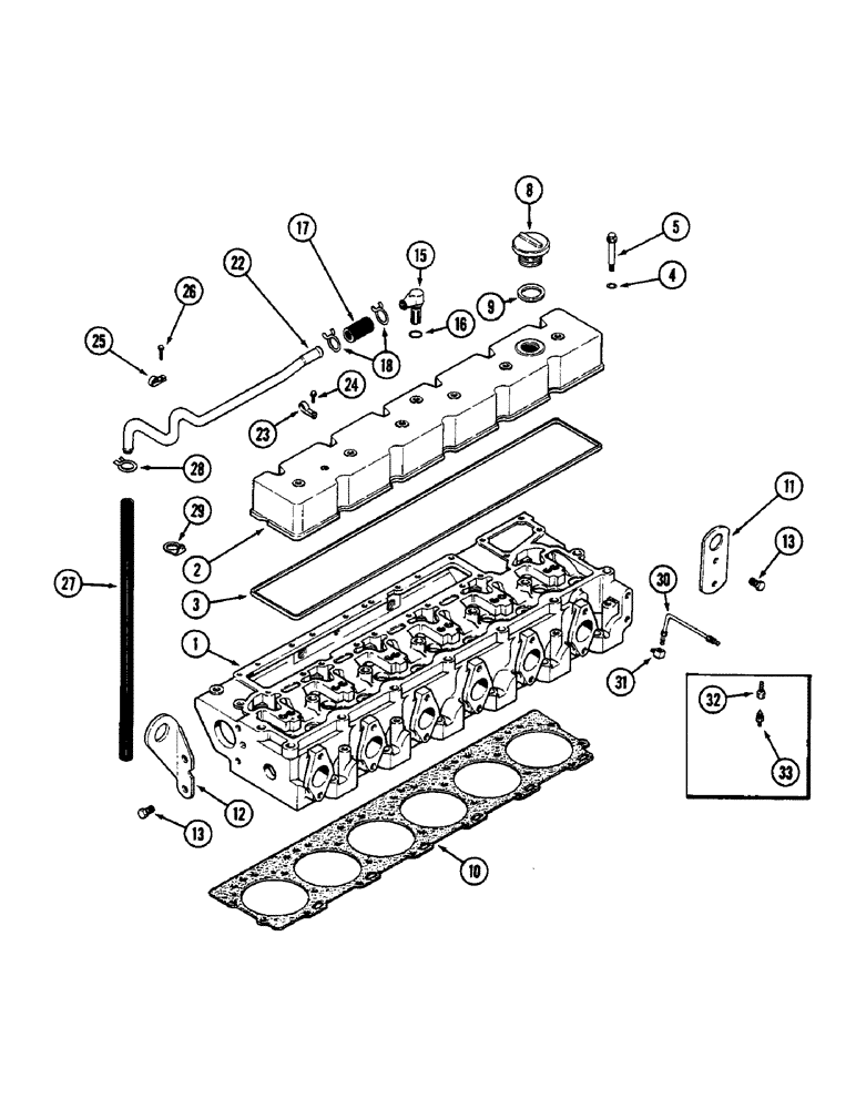 Схема запчастей Case IH 9110 - (04-18) - CYLINDER HEAD COVERS, 6T-830 ENGINE (04) - Drive Train