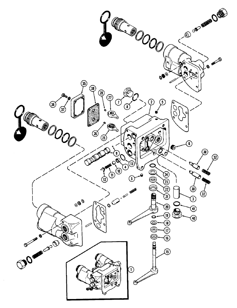 Схема запчастей Case IH 2870 - (294) - REMOTE CONTROL VALVE, WITHOUT RELIEF VALVE, USED PRIOR TO 8826982 (08) - HYDRAULICS