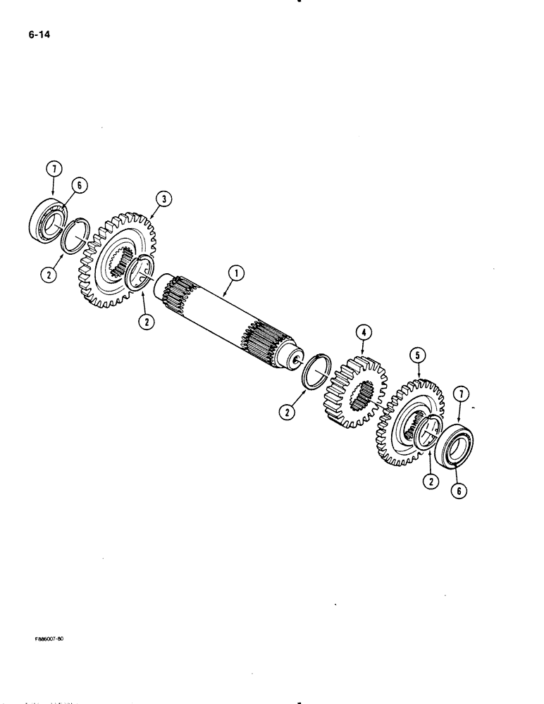 Схема запчастей Case IH 9110 - (6-14) - TRANSMISSION, COMPOUND SHAFT (06) - POWER TRAIN