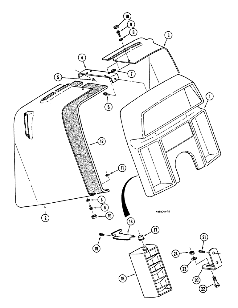 Схема запчастей Case IH 9150 - (9-076) - INSTRUMENT PANEL, CAB (09) - CHASSIS/ATTACHMENTS