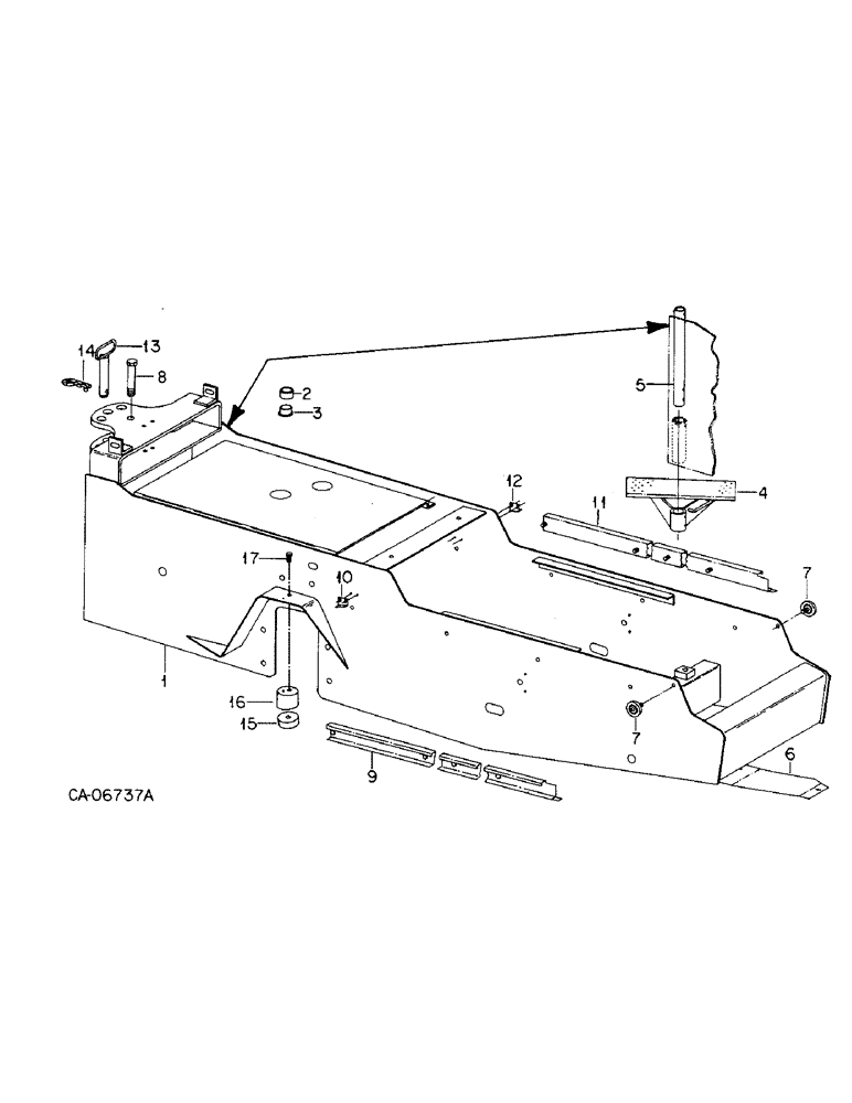 Схема запчастей Case IH 3788 - (09-01) - FRAME, FRONT FRAME (12) - FRAME