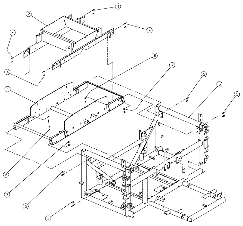 Схема запчастей Case IH 810 - (01-016) - FRAME GROUP Basic Unit