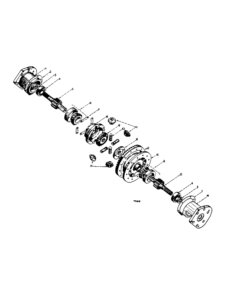 Схема запчастей Case IH 444 - (4-24) - DIFFERENTIAL (06) - POWER TRAIN