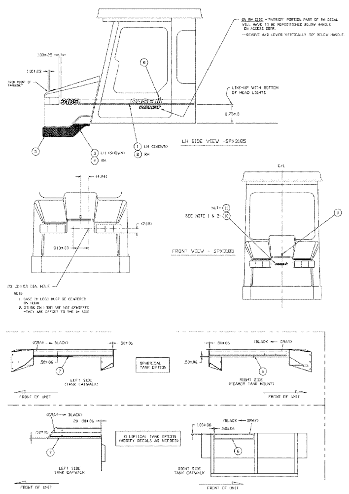 Схема запчастей Case IH 3185 - (10-002) - EXTERIOR DECALS - GRAPHICS (13) - DECALS