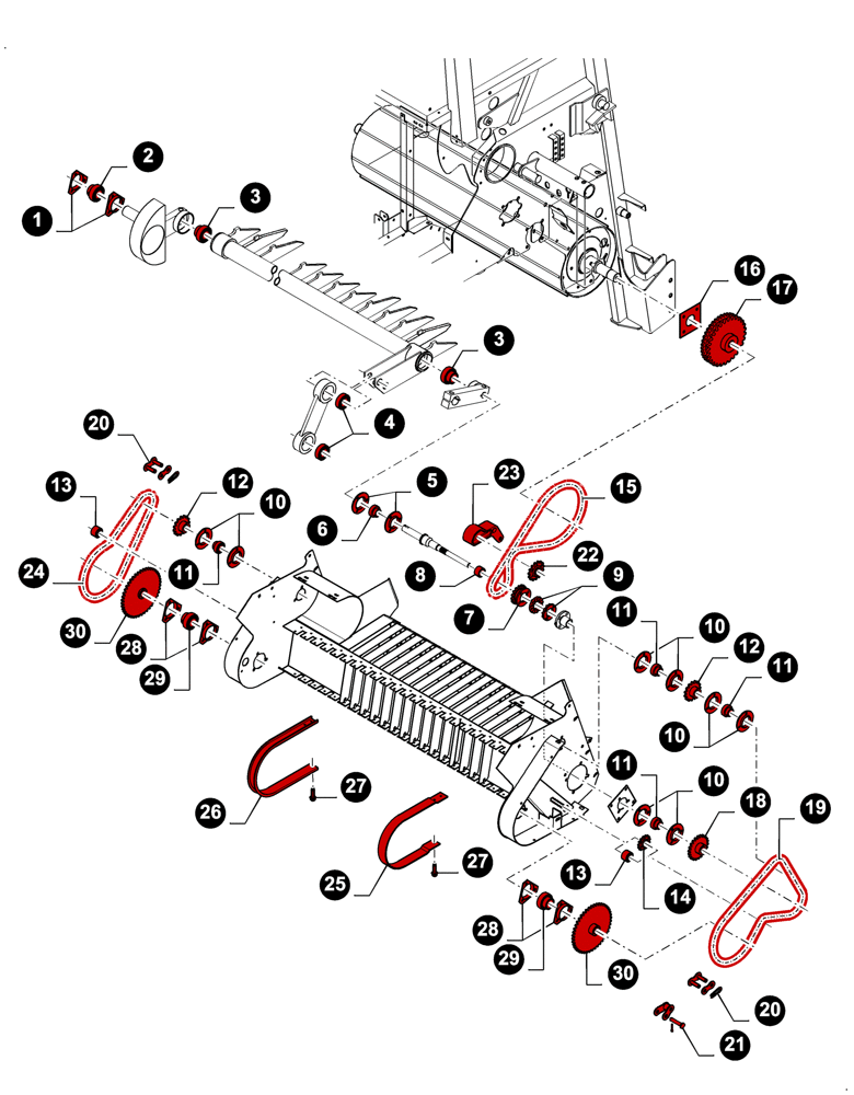 Схема запчастей Case IH RB464 - (00.00RB205) - MAINTENANCE PARTS, 1.5 M WIDE PICK-UP UNIT WITH STUFFER FEEDER (00) - GENERAL