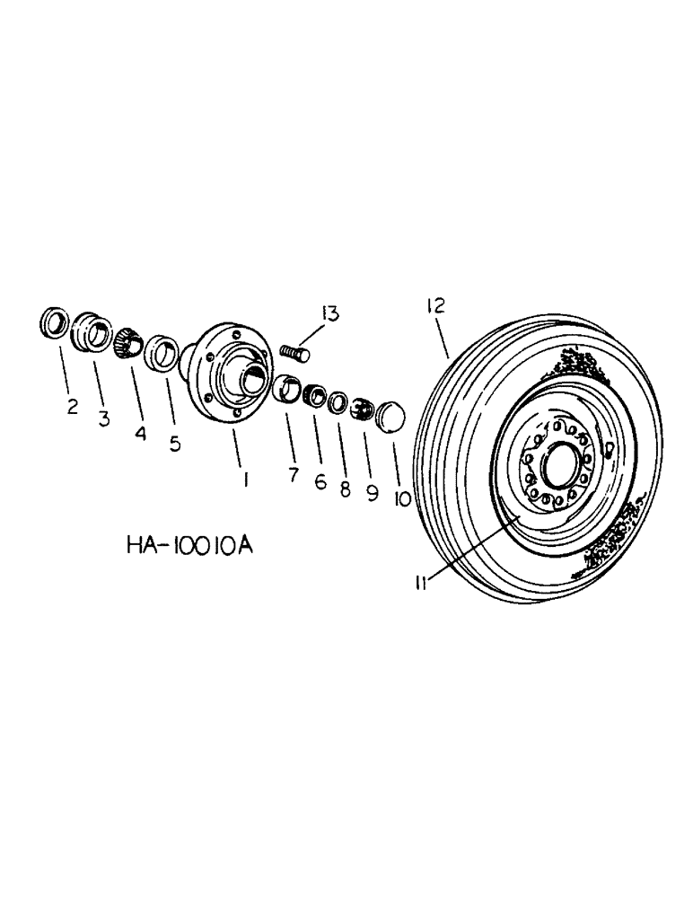 Схема запчастей Case IH 5500 - (D-05) - OUTER WHEEL AND HUB, SINGLE WING 