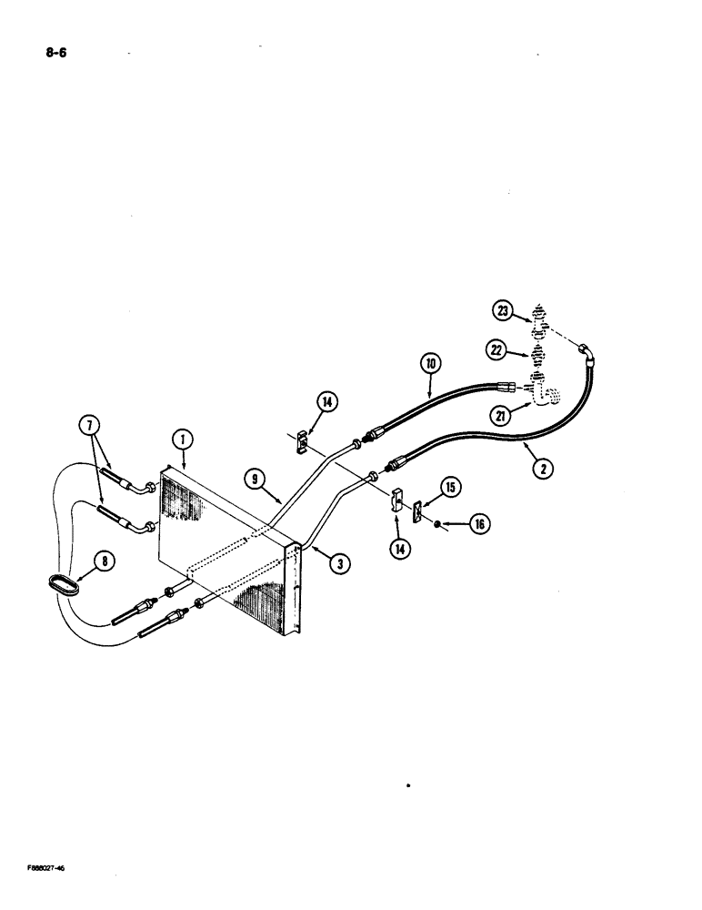 Схема запчастей Case IH 9170 - (8-06) - OIL COOLER LINES (08) - HYDRAULICS