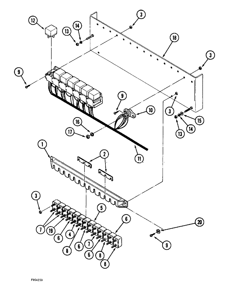 Схема запчастей Case IH 9310 - (4-010) - OVERHEAD CIRCUIT BREAKERS AND SOLENOIDS (04) - ELECTRICAL SYSTEMS