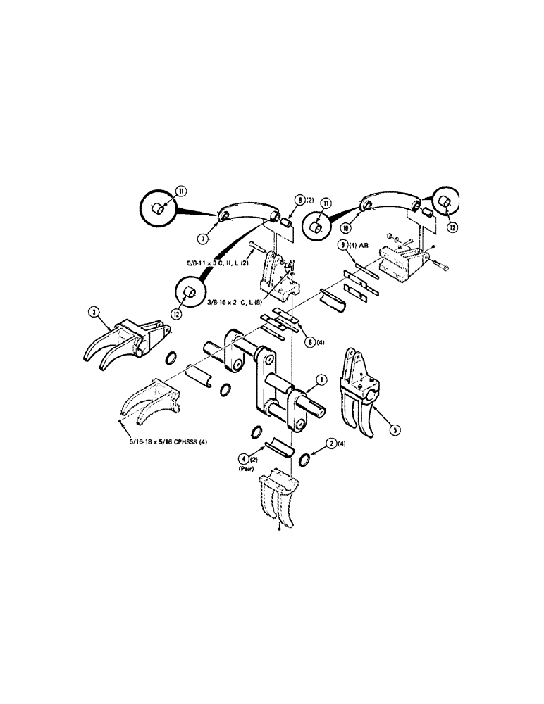 Схема запчастей Case IH 8540 - (25) - PACKER CRANK ASSEMBLY (14) - BALE CHAMBER