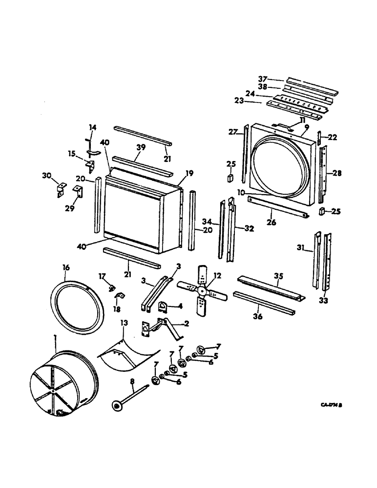 Схема запчастей Case IH 615 - (06-06) - COOLING, ROTARY SCREEN Cooling