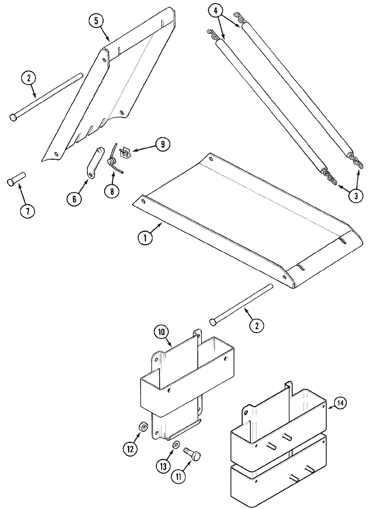 Схема запчастей Case IH MX100C - (09-81) - WHEEL CHOCK (09) - CHASSIS