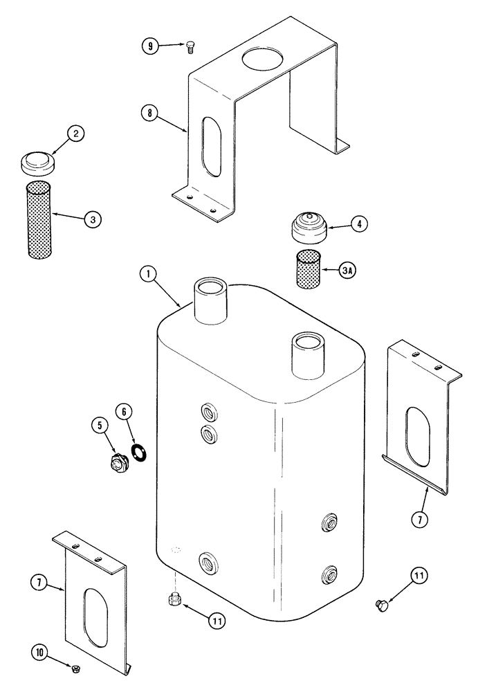 Схема запчастей Case IH 2155 - (8-02) - HYDRAULIC RESERVOIR (07) - HYDRAULICS