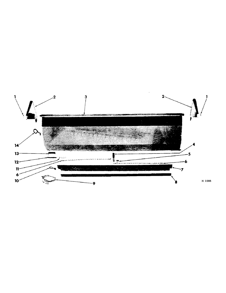 Схема запчастей Case IH 275 - (L-25) - REAR SLURRY PAN 