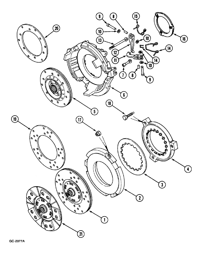 Схема запчастей Case IH 633 - (6-302) - DOUBLE CLUTCH "LUK" (06) - POWER TRAIN