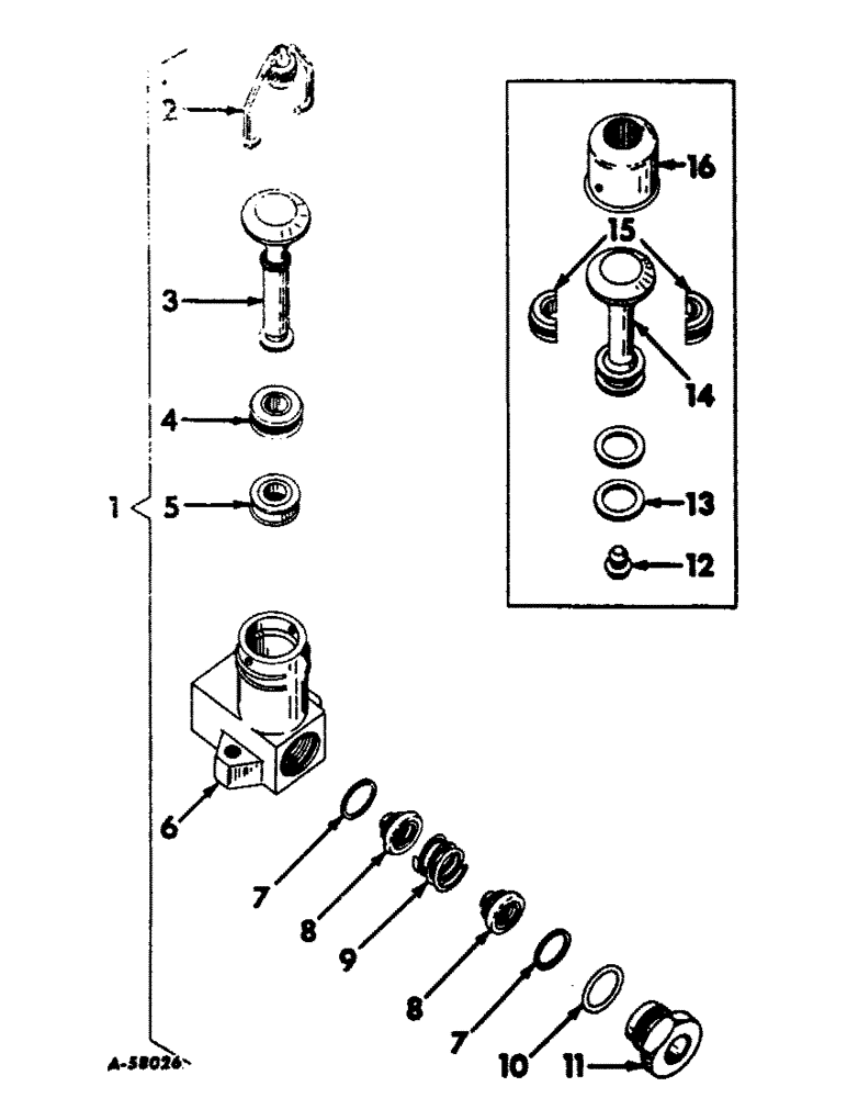 Схема запчастей Case IH 560 - (066) - FUEL SYSTEM, HAND PRIMER PUMP, DIESEL ENGINE TRACTORS, D282501 TO 24535 (02) - FUEL SYSTEM