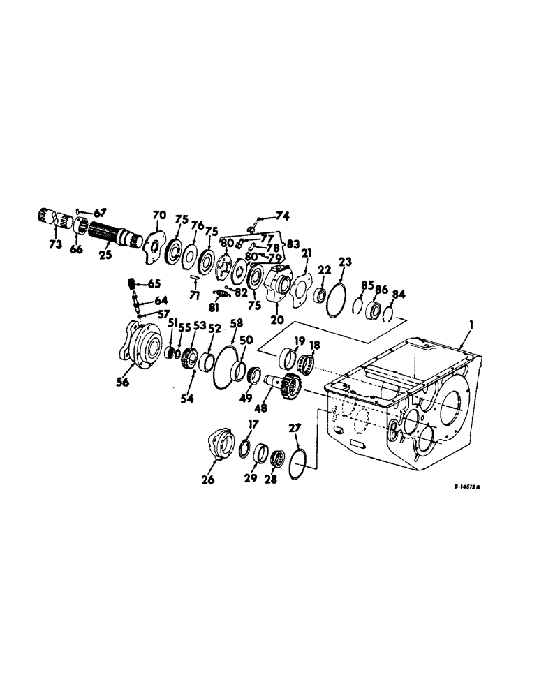 Схема запчастей Case IH 915 - (B-02) - POWER TRAIN, AXLE TRANSMISSION AND BRAKES (03) - POWER TRAIN